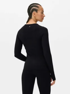 Nahtloses Performance-Langarmshirt