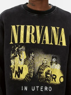 „Nirvana“ Sweatshirt Im Washed-Look