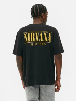 „Nirvana“ T-Shirt In Verwaschener Optik