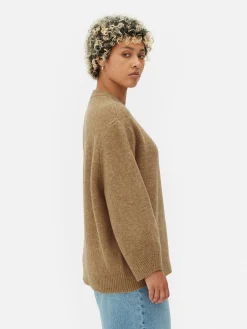 Oversize-Pullover Mit Rundhalsausschnitt