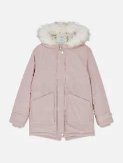 Parka Mit Kapuze Aus Kunstfell