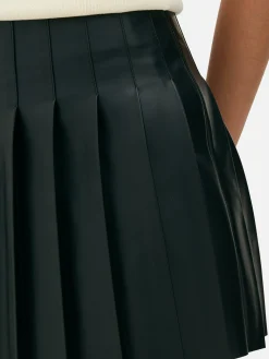 Plissierter Minirock Aus Kunstleder