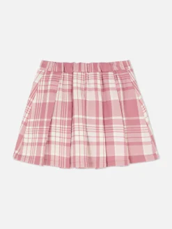 Plissierter Rock Mit Karomuster