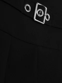 Plissierter Rock Mit Schnallengürtel