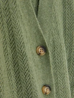 Pointelle-Cardigan Mit V-Ausschnitt