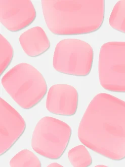 PS… Glänzende Kunstzehennägel