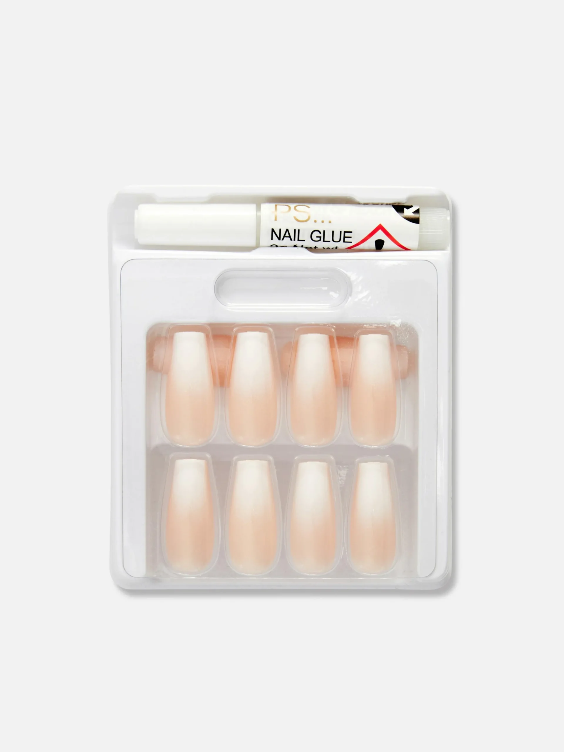 PS… Glänzende Stiletto-Kunstnägel Im Ombré-Stil