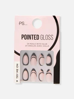 PS… Kunstnägel Mit French-Spitze Und Wirbelmuster