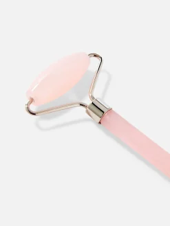 PS Massageroller Fürs Gesicht Aus Stein Mit Rosenquarz