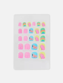 PS… Selbstklebende Poolparty-Mini-Kunstnägel