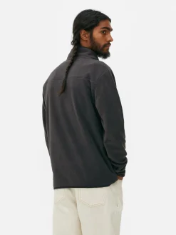 Pullover Aus Fleece Mit Halbem Reißverschluss