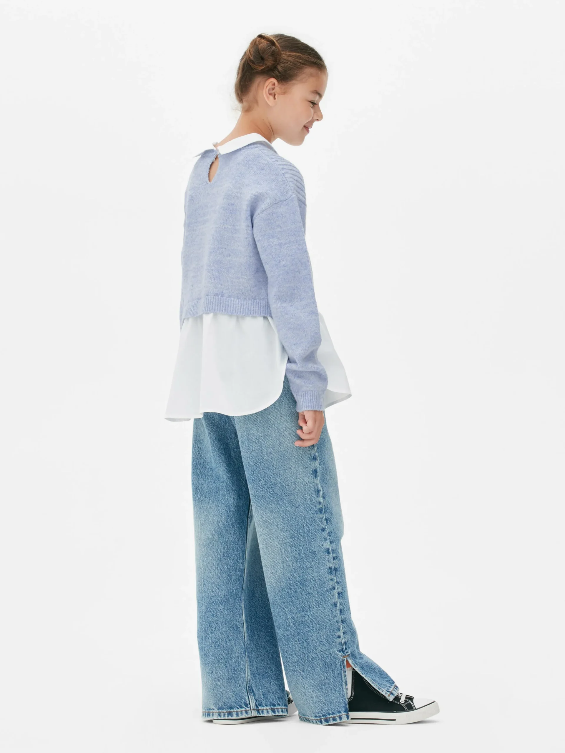 Pullover Mit Hemdlage