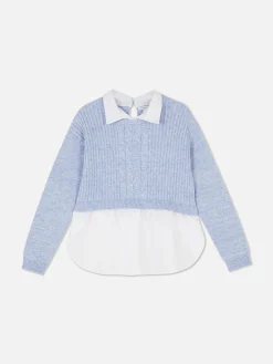 Pullover Mit Hemdlage