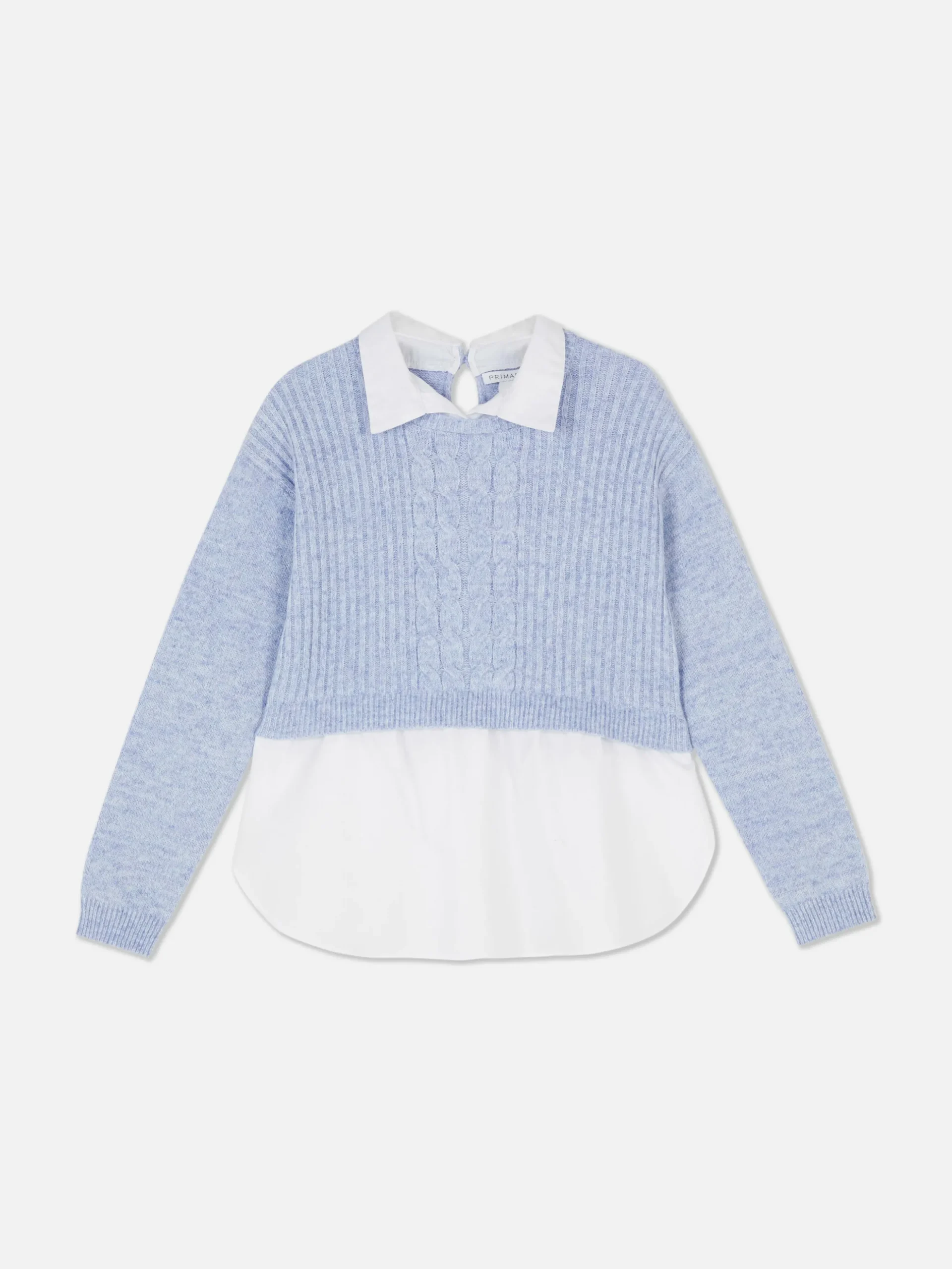 Pullover Mit Hemdlage