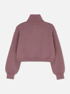 Pullover Mit Trichterkragen