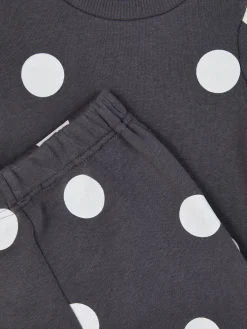 Pullover Und Jogginghose Mit Pünktchenmuster