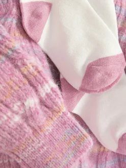 Pulloverkleid Mit Zopfmuster Und Strumpfhose Im Set