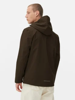 Regenmantel Mit Kapuze Und Durchgehendem Reißverschluss