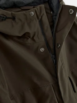 Regenmantel Mit Kapuze Und Durchgehendem Reißverschluss