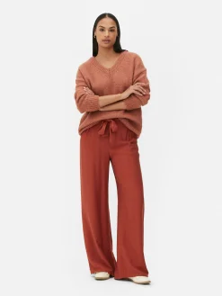 Regular-Fit-Pullover Mit V-Ausschnitt