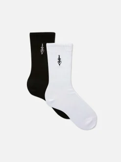 „Rita Ora“ Crew-Socken Mit Stickerei, 2er-Pack