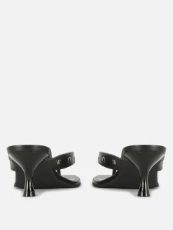 „Rita Ora“ Kunstleder-Mules Mit Nieten