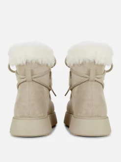 „Rita Ora“ Stiefel Mit Kunstfell Und Vordernaht