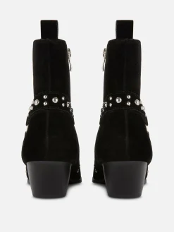 „Rita Ora“ Stiefeletten In Wildleder-Optik Mit Nieten