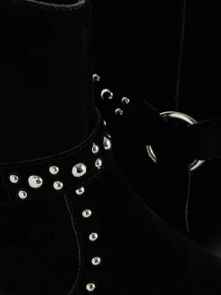 „Rita Ora“ Stiefeletten In Wildleder-Optik Mit Nieten