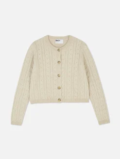 „Rita Ora“ Strickcardigan Mit Zopfmuster