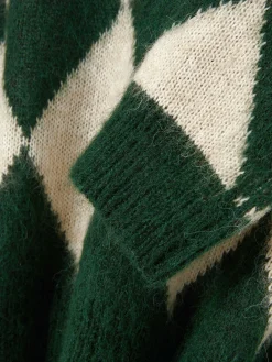 „Rita Ora“ Strickpullover Mit Argylemuster Und V-Ausschnitt