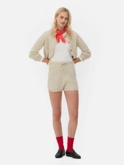 „Rita Ora“ Strickshorts Mit Zopfmuster