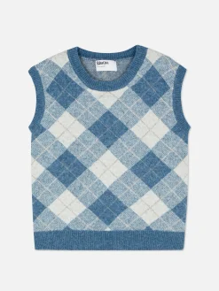 „Rita Ora“ Strickweste Mit Argylemuster