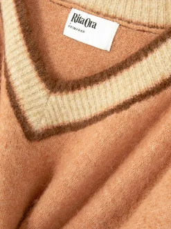 „Rita Ora“ Vintage-Pullover Mit V-Ausschnitt