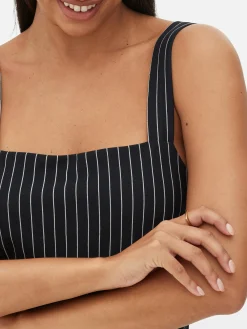 Ärmelloser Jumpsuit Mit Streifen