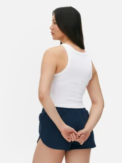 Ärmelloses, Geripptes Racerback-Top