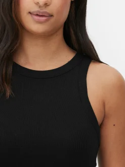 Ärmelloses, Geripptes Racerback-Top