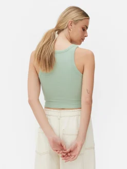 Ärmelloses, Geripptes Racerback-Top