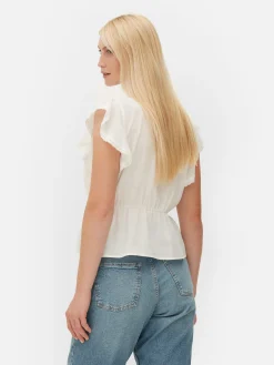 Ärmelloses Lochstickerei-Top Im Viktorianischen Stil