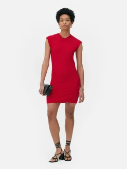 Ärmelloses, Strukturiertes Bodycon-Minikleid