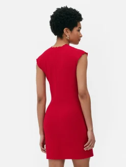 Ärmelloses, Strukturiertes Bodycon-Minikleid