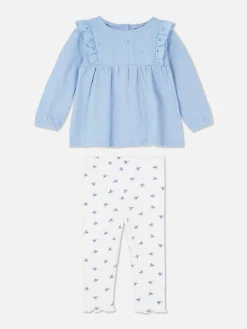 Rüschenbluse Und Leggings Im Set