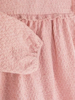 Rüschenkleid In Knitteroptik