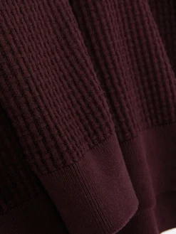 Rundhalspullover Mit Korbstruktur