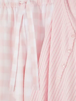 Schlafanzug Mit Henly-Top Und Gemusterter Hose