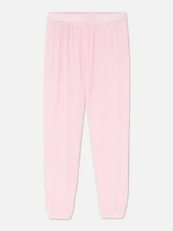 Schlafanzughose Mit Gerippten Bündchen