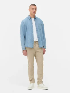 Schmale Stretch-Chinohose