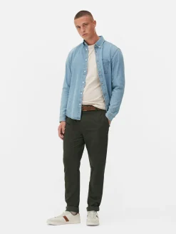 Schmale Stretch-Chinohose