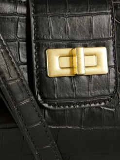 Schultertasche In Kroko-Optik