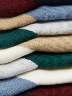 Söckchen In Blockfarben, 7er-Pack